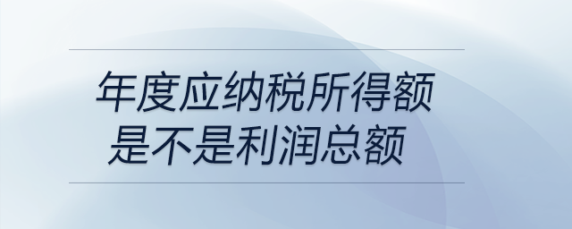 年度應(yīng)納稅所得額是不是利潤總額