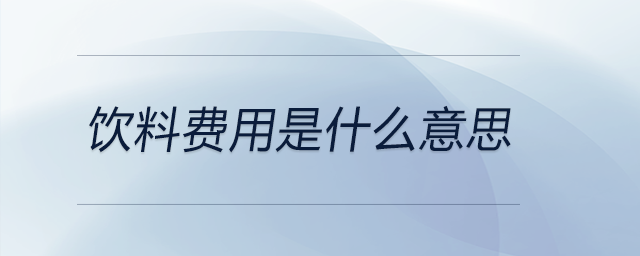 飲料費(fèi)用是什么意思