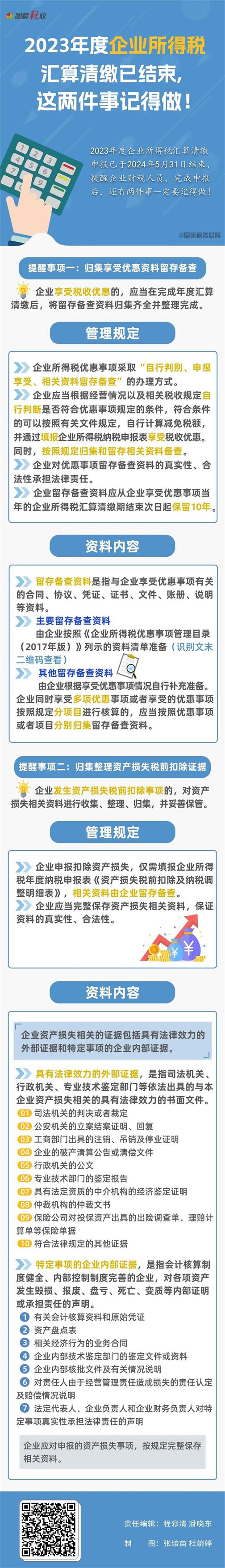 2023年度企業(yè)所得稅匯算清繳已結(jié)束,，這兩件事記得做！