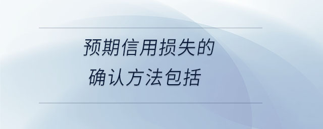 預(yù)期信用損失的確認(rèn)方法包括