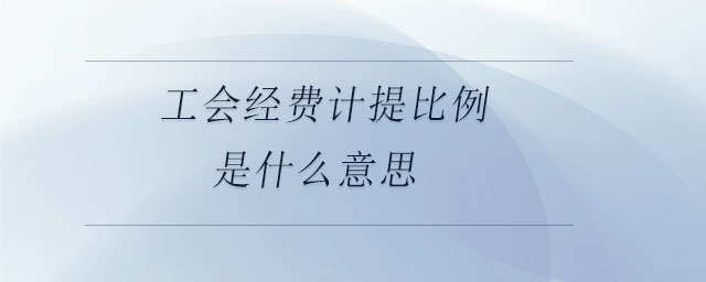 工會經(jīng)費計提比例是什么意思