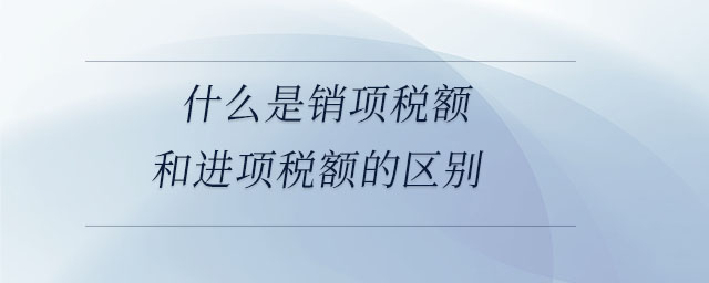 什么是銷項稅額和進(jìn)項稅額的區(qū)別
