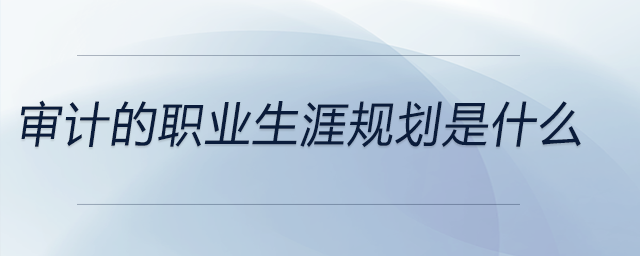 審計的職業(yè)生涯規(guī)劃是什么