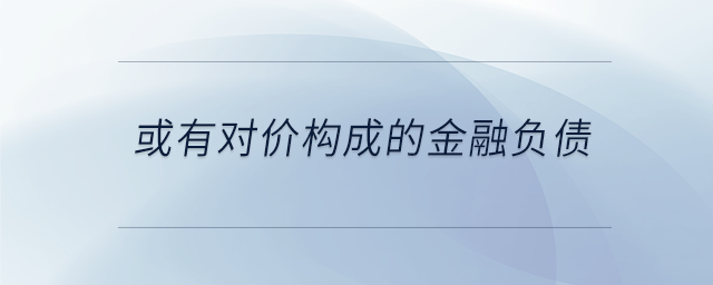 或有對價(jià)構(gòu)成的金融負(fù)債