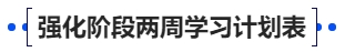 中級會計強(qiáng)化階段兩周學(xué)習(xí)計劃表