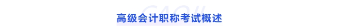 高級會計職稱考試概述