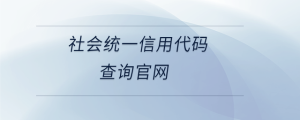 社會(huì)統(tǒng)一信用代碼查詢官網(wǎng)