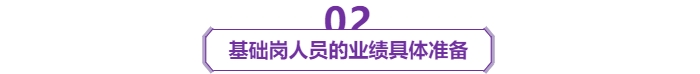 基礎(chǔ)崗人員的業(yè)績(jī)具體準(zhǔn)備