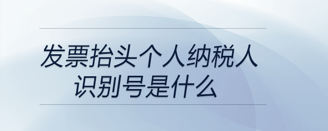 發(fā)票抬頭個人納稅人識別號是什么