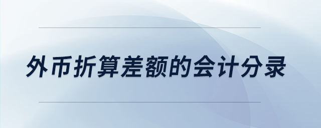 外幣折算差額的會計分錄