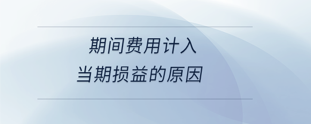 期間費(fèi)用計(jì)入當(dāng)期損益的原因