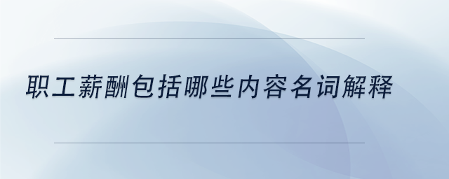 中級會計職工薪酬包括哪些內(nèi)容名詞解釋