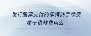 發(fā)行股票支付的承銷商手續(xù)費屬于借款費用么