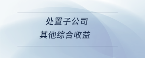 處置子公司其他綜合收益