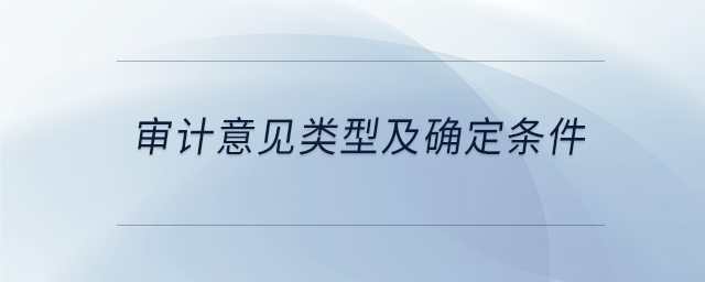 審計意見類型及確定條件