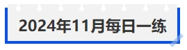 2024年11月每日一練