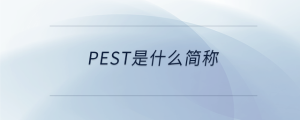 PeST是什么簡(jiǎn)稱