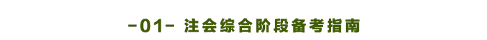 注會(huì)綜合備考指南