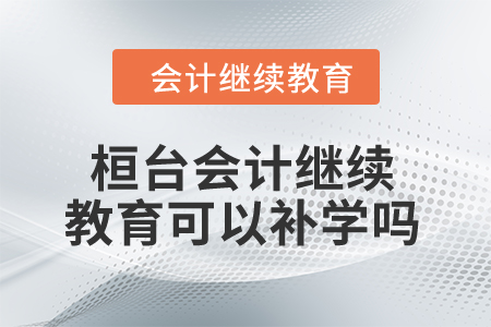 2024年桓臺(tái)東奧會(huì)計(jì)繼續(xù)教育可以補(bǔ)學(xué)嗎,？