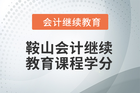 2024年鞍山會(huì)計(jì)繼續(xù)教育課程學(xué)分