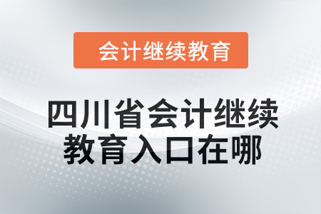 2024年四川省會(huì)計(jì)繼續(xù)教育入口在哪,？