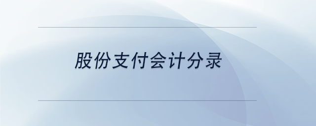 中級會計股份支付會計分錄