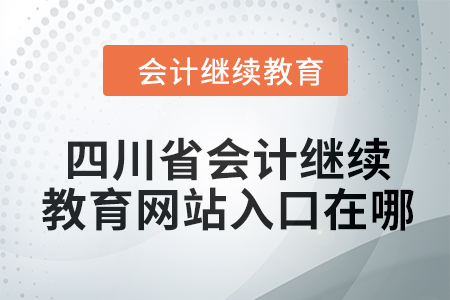 2024年四川省會計繼續(xù)教育網(wǎng)站入口在哪,？