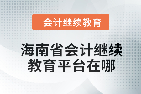 2024年海南省會(huì)計(jì)繼續(xù)教育平臺(tái)在哪,？