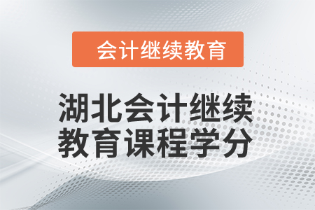 湖北2024年會(huì)計(jì)繼續(xù)教育課程學(xué)分