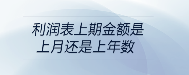 利潤(rùn)表上期金額是上月還是上年數(shù)