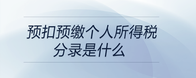 預(yù)扣預(yù)繳個人所得稅分錄是什么