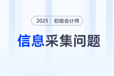 2025年初級會計信息采集方式什么樣,？