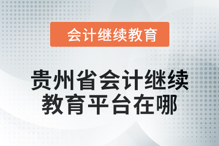 2025年貴州省會(huì)計(jì)人員繼續(xù)教育平臺(tái)在哪,？