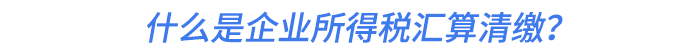 什么是企業(yè)所得稅匯算清繳,？