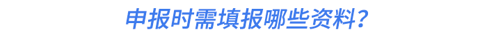 申報(bào)時(shí)需填報(bào)哪些資料,？