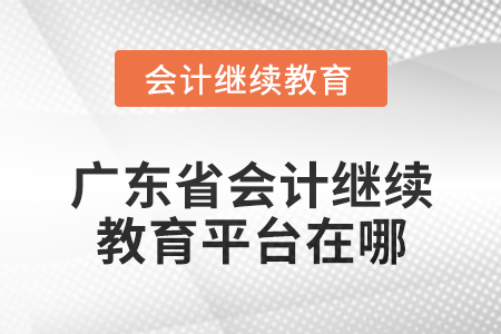 2024年廣東省會計繼續(xù)教育平臺在哪,？