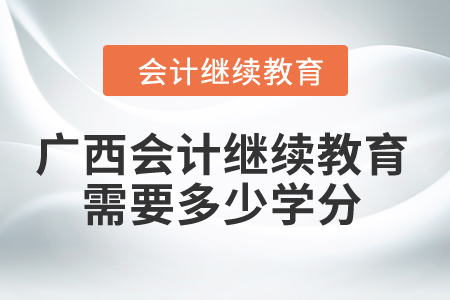 2024年廣西會(huì)計(jì)繼續(xù)教育需要多少學(xué)分,？