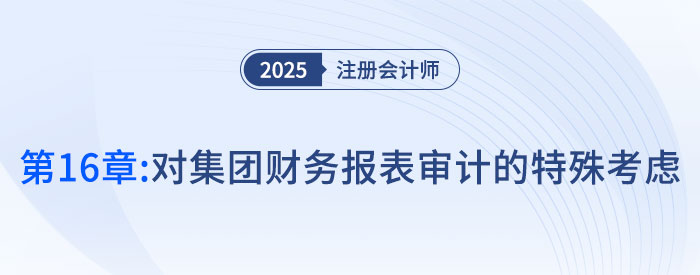 第十六章對集團(tuán)財務(wù)報表審計的特殊考慮_2025年注會審計搶學(xué)記憶樹