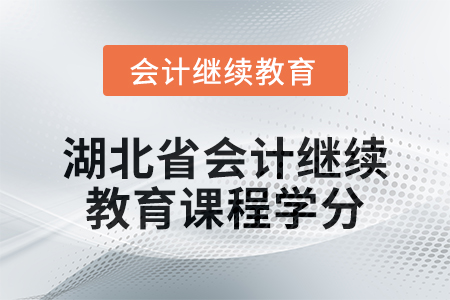 2025年湖北省會計人員繼續(xù)教育課程學分