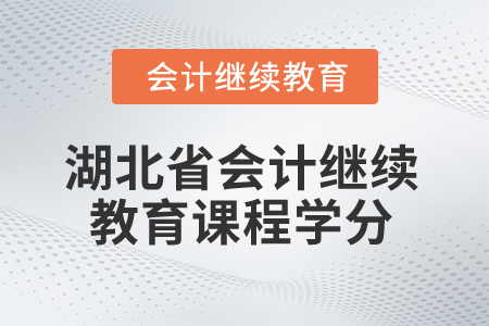 2025年湖北省會計繼續(xù)教育課程學(xué)分