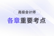 2025年高級(jí)會(huì)計(jì)師各章節(jié)重要考點(diǎn)分析