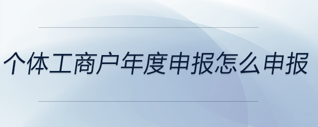 個(gè)體工商戶年度申報(bào)怎么申報(bào)