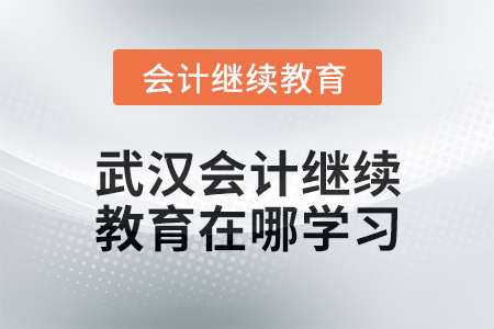 2025年武漢會(huì)計(jì)繼續(xù)教育在哪學(xué)習(xí),？