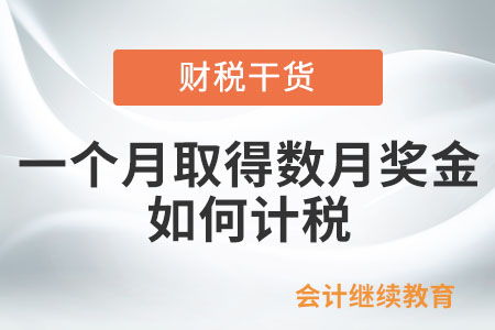 非居民個人一個月內取得數月獎金,，應如何計稅,？