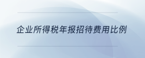 企業(yè)所得稅年報招待費用比例