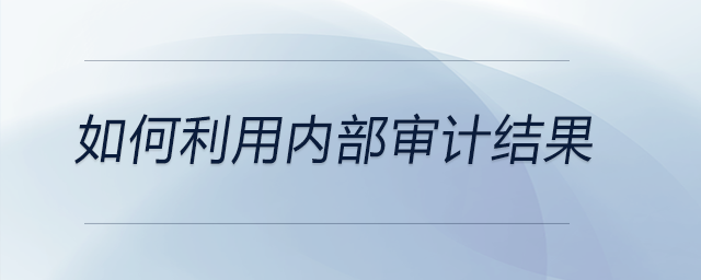 如何利用內部審計結果