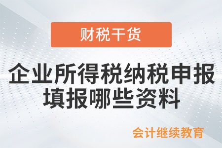 辦理企業(yè)所得稅年度納稅申報時應填報哪些資料?