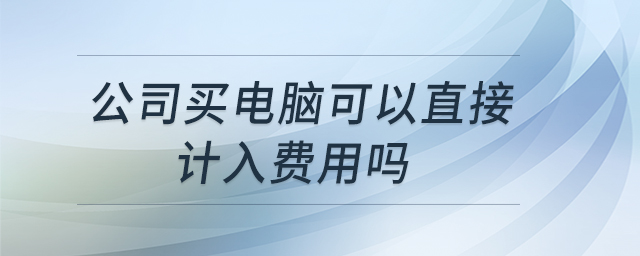 公司買電腦可以直接計(jì)入費(fèi)用嗎