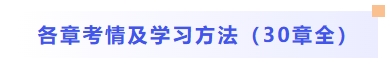 各章考情及學習方法