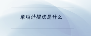 單項(xiàng)計(jì)提法是什么